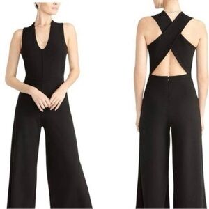 RACHEL Rachel Roy Black Cross-Back Jumpsuit
